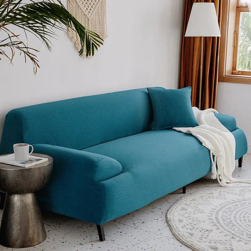 Sofa Cover -Bubble Gauze - Indigo - Waterproof - The Sofa Cover Crafter 