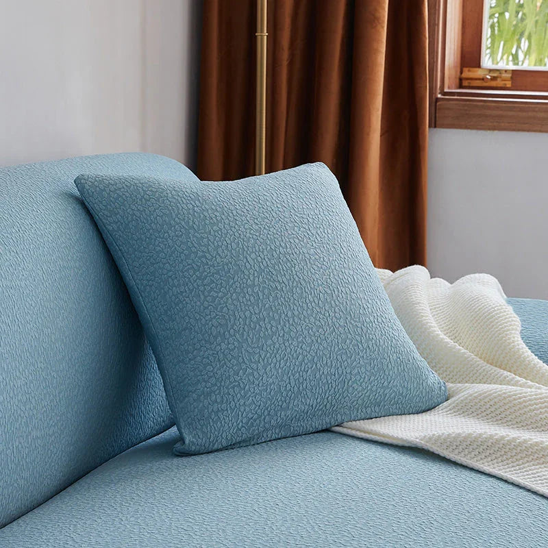 Sofa Cover -Bubble Gauze - Light Blue - Waterproof - The Sofa Cover Crafter 