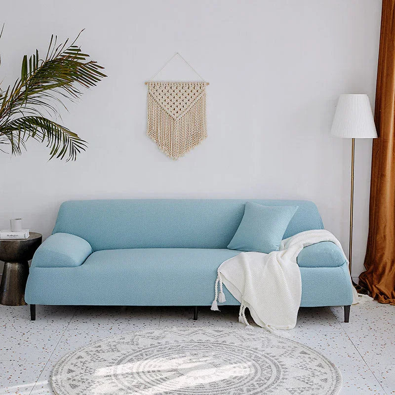 Sofa Cover -Bubble Gauze - Light Blue - Waterproof - The Sofa Cover Crafter 