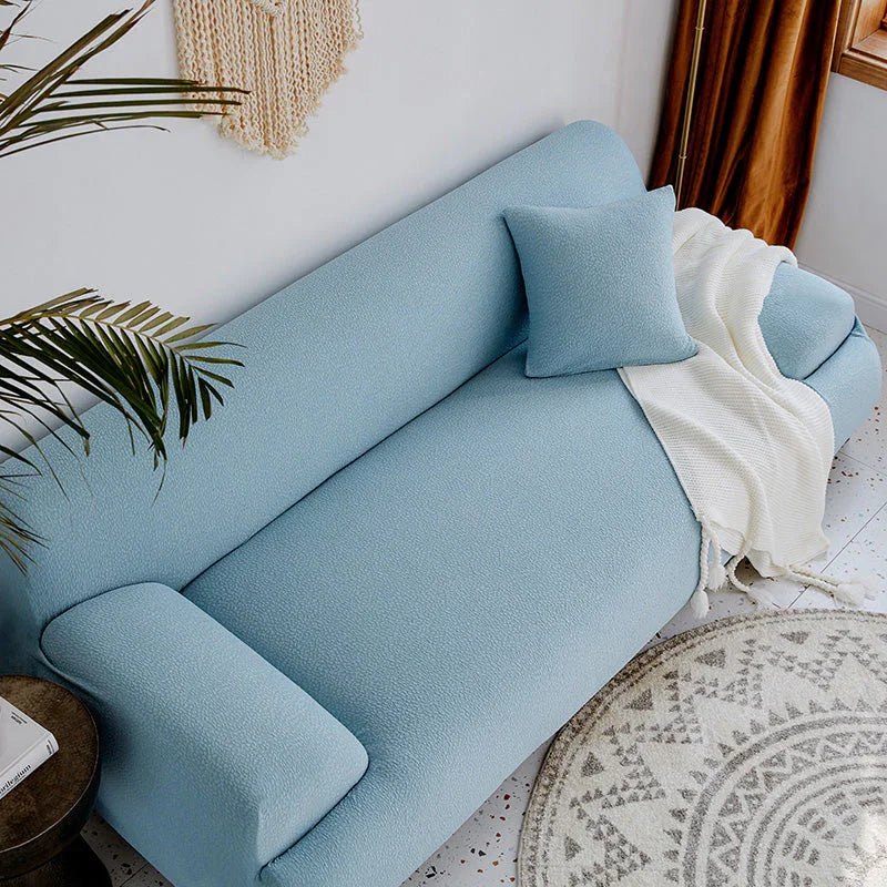 Sofa Cover -Bubble Gauze - Light Blue - Waterproof - The Sofa Cover Crafter 