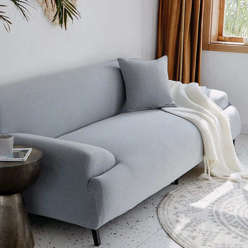 Sofa Cover -Bubble Gauze - Light Gray - Waterproof - The Sofa Cover Crafter 