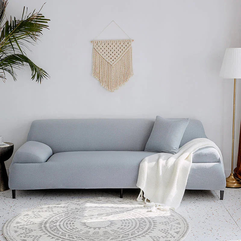 Sofa Cover -Bubble Gauze - Light Gray - Waterproof - The Sofa Cover Crafter 