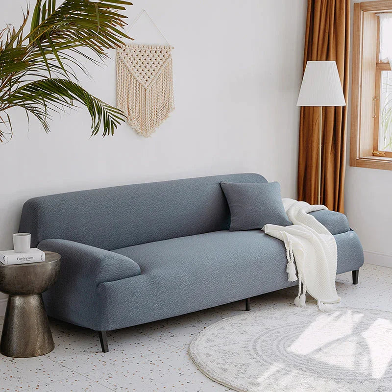 Sofa Cover -Bubble Gauze - Medium Gray - Waterproof - The Sofa Cover Crafter 