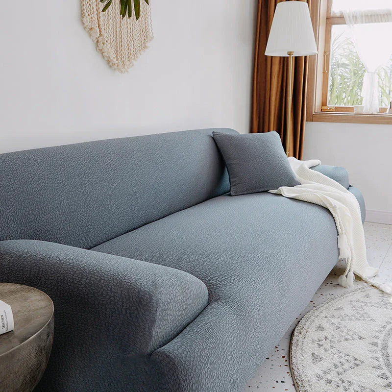 Sofa Cover -Bubble Gauze - Medium Gray - Waterproof - The Sofa Cover Crafter 