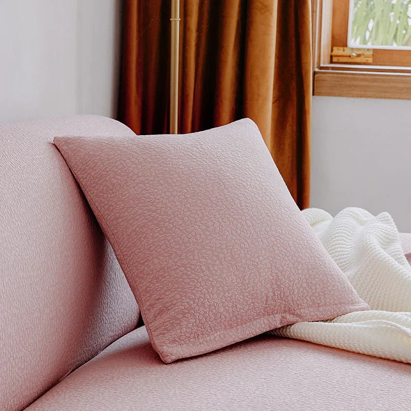 Sofa Cover -Bubble Gauze - Mist Pink - Waterproof - The Sofa Cover Crafter 