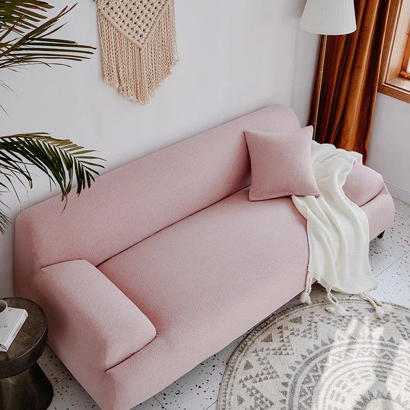 Sofa Cover -Bubble Gauze - Mist Pink - Waterproof - The Sofa Cover Crafter 
