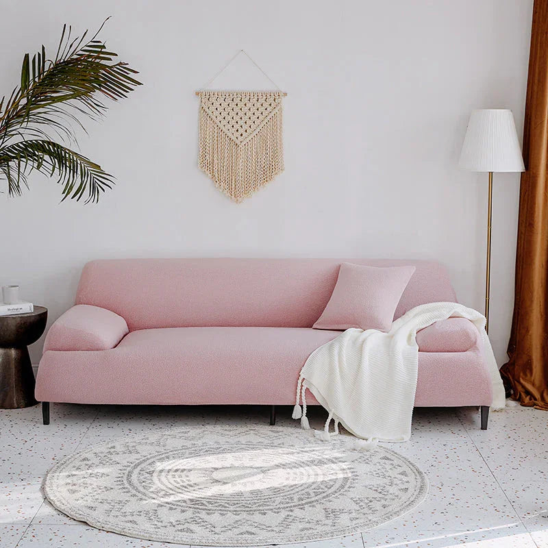 Sofa Cover -Bubble Gauze - Mist Pink - Waterproof - The Sofa Cover Crafter 
