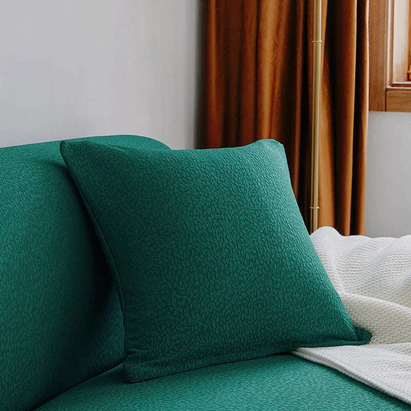 Sofa Cover -Bubble Gauze - Pine Green - Waterproof - The Sofa Cover Crafter 