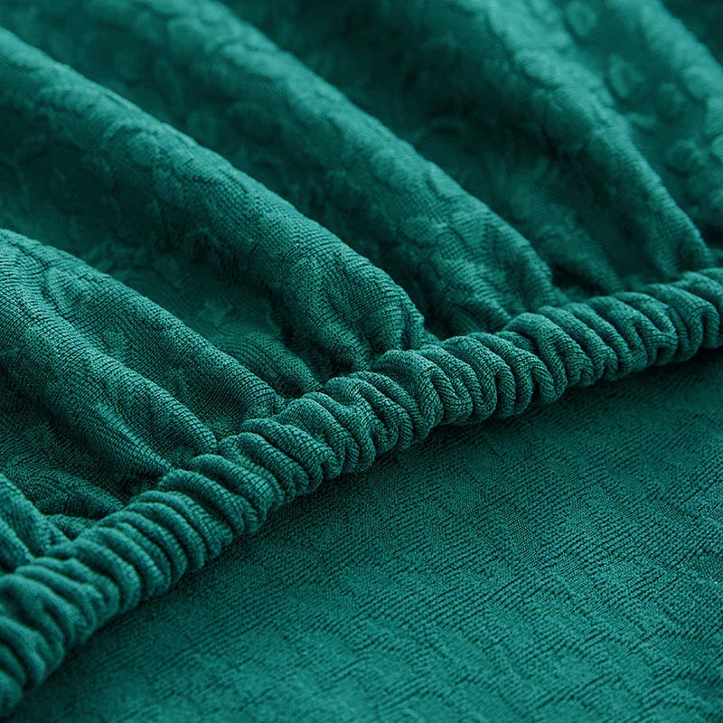 Sofa Cover -Bubble Gauze - Pine Green - Waterproof - The Sofa Cover Crafter 