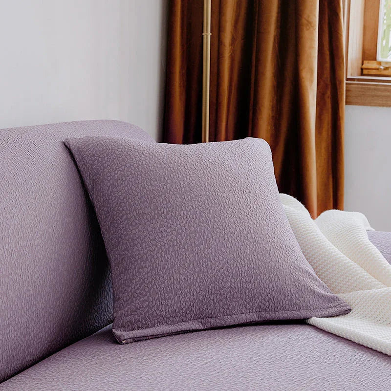 Sofa Cover -Bubble Gauze - Taro Purple - Waterproof - The Sofa Cover Crafter 