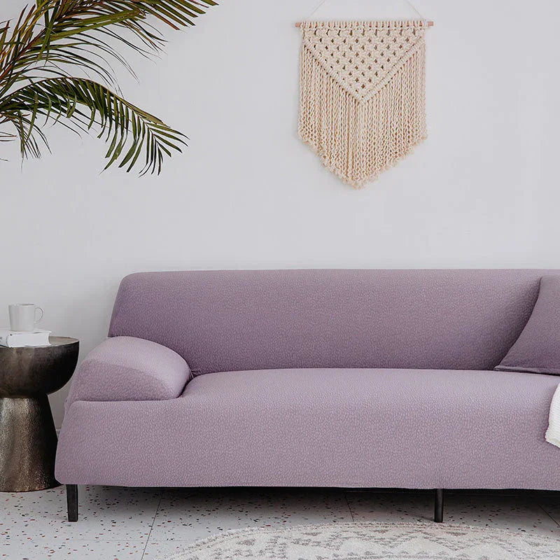 Sofa Cover -Bubble Gauze - Taro Purple - Waterproof - The Sofa Cover Crafter 