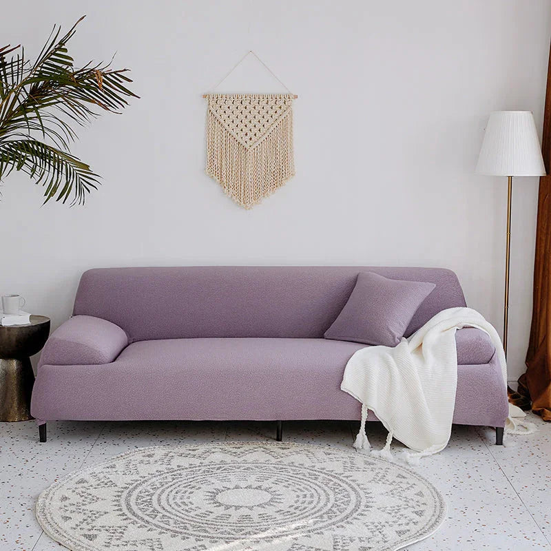 Sofa Cover -Bubble Gauze - Taro Purple - Waterproof - The Sofa Cover Crafter 