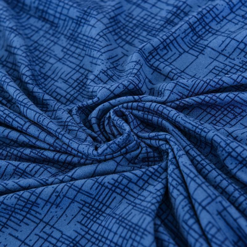 Sofa Cover - Cross pattern - Blue - Adaptable & Expandable - The Sofa Cover Crafter 
