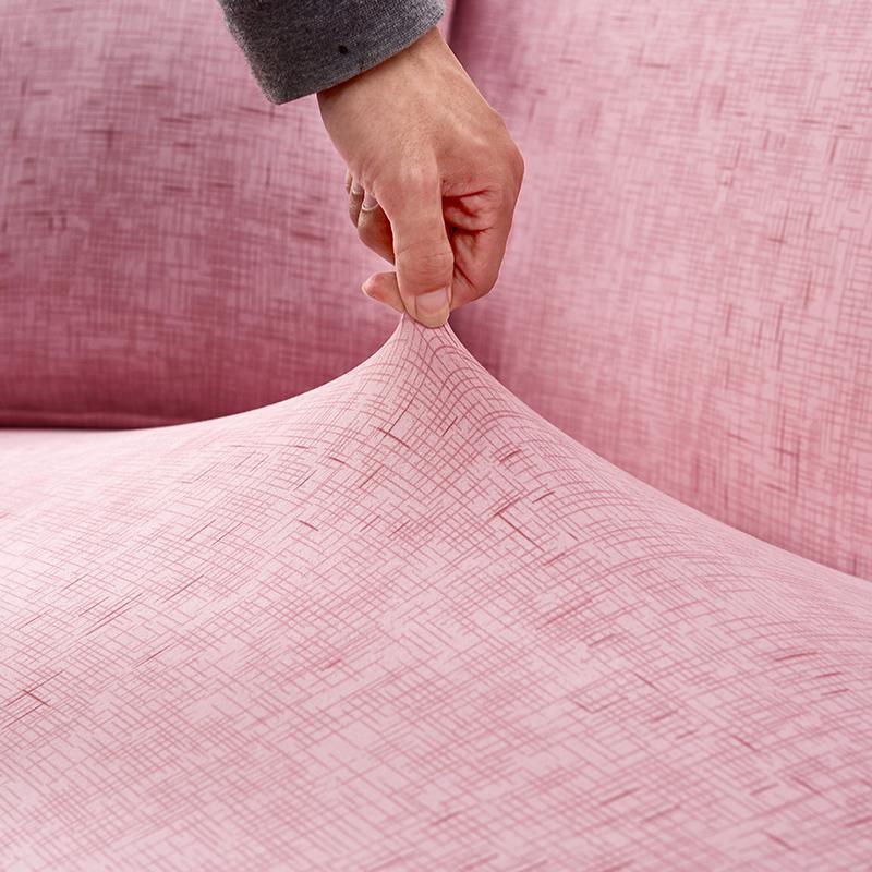 Sofa Cover - Cross pattern - Pink - Adaptable & Expandable - The Sofa Cover Crafter 