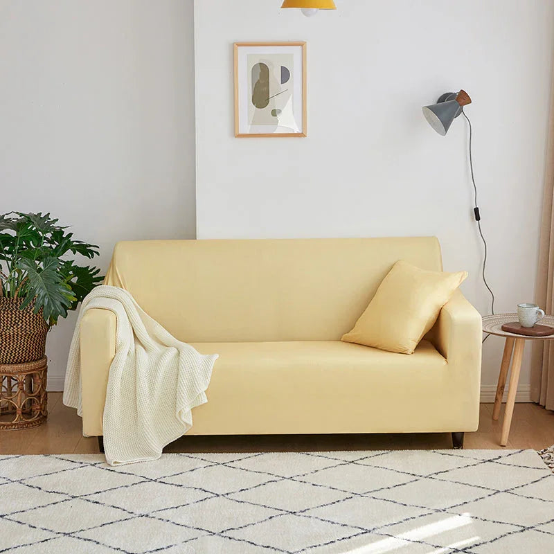 Sofa Cover - Pale yellow - Adaptable & Expandable - The Sofa Cover Crafter 