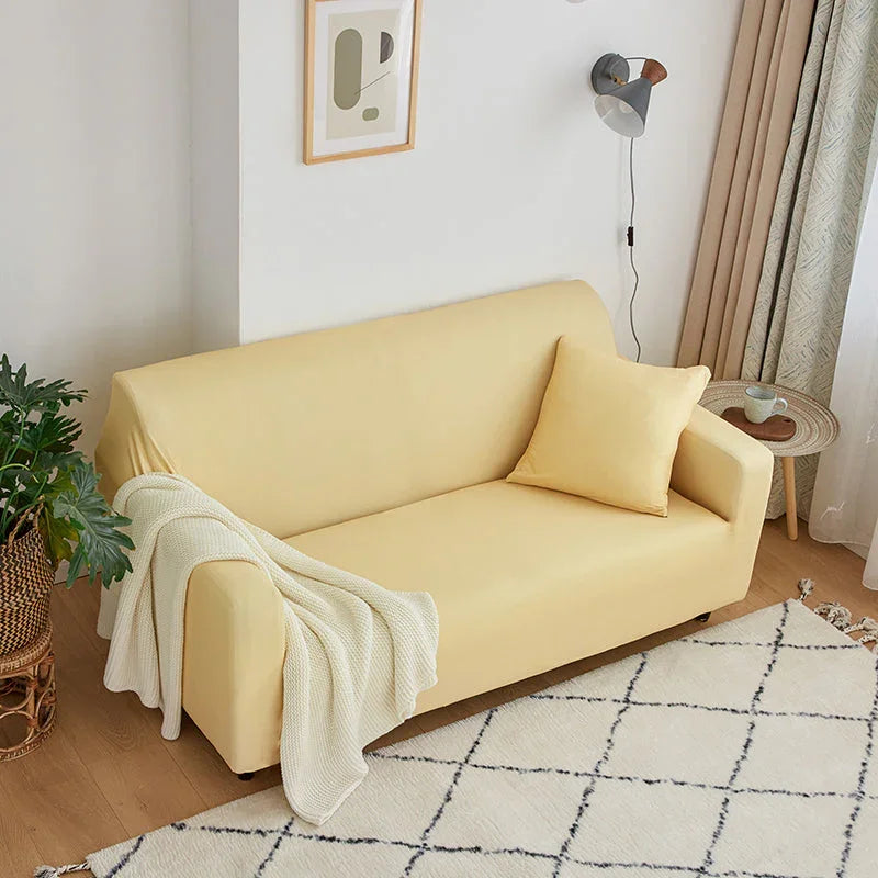 Sofa Cover - Pale yellow - Adaptable & Expandable - The Sofa Cover Crafter 
