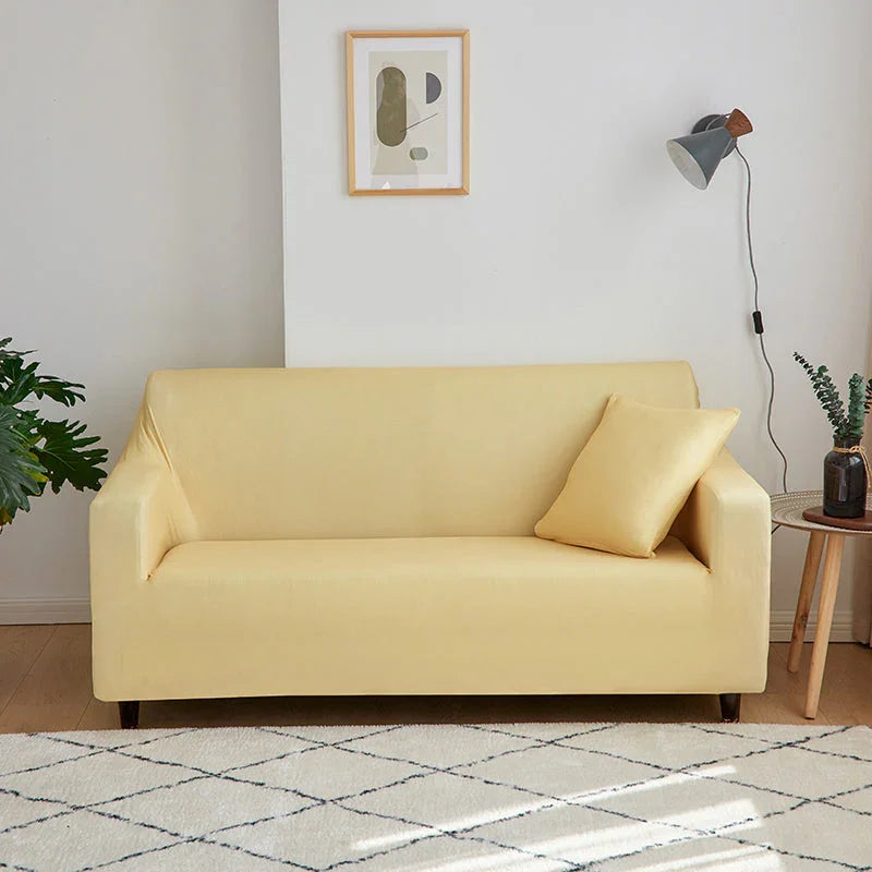 Sofa Cover - Pale yellow - Adaptable & Expandable - The Sofa Cover Crafter 