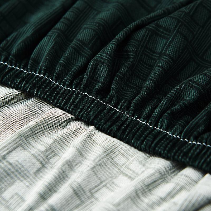 Sofa Cover - Rectangle Pattern - Forest Green - Adaptable & Expandable - The Sofa Cover Crafter 