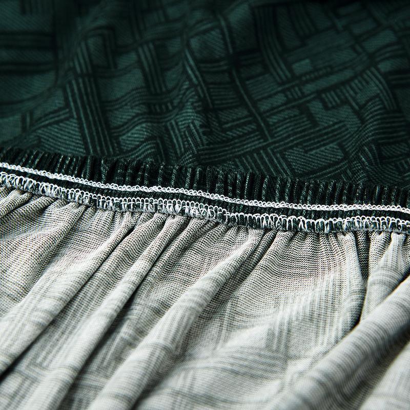 Sofa Cover - Rectangle Pattern - Forest Green - Adaptable & Expandable - The Sofa Cover Crafter 