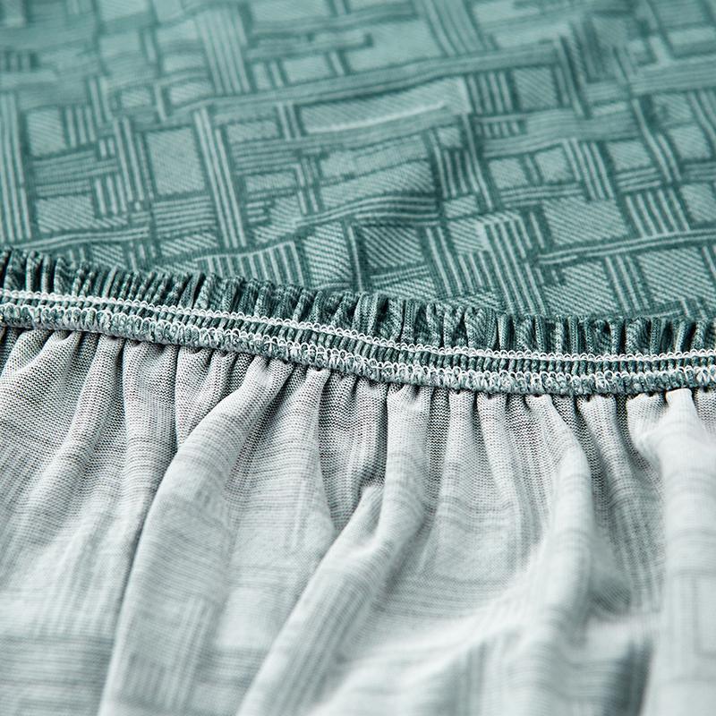 Sofa Cover - Rectangle Pattern - Pastel Green - Adaptable & Expandable - The Sofa Cover Crafter 