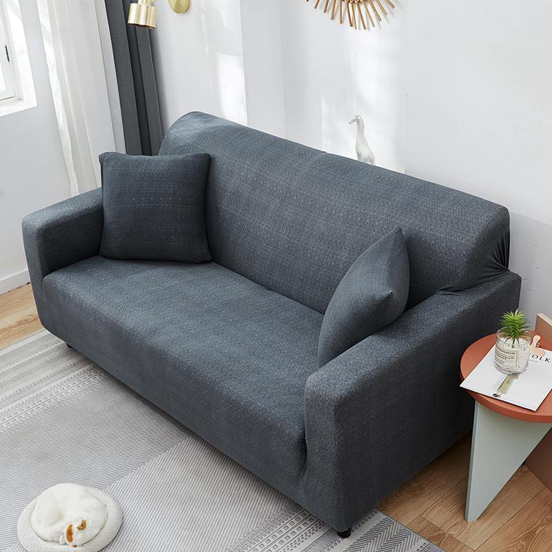 Sofa Cover - Spotted Pattern - Anthracite Grey - Adaptable & Expandable - The Sofa Cover Crafter 