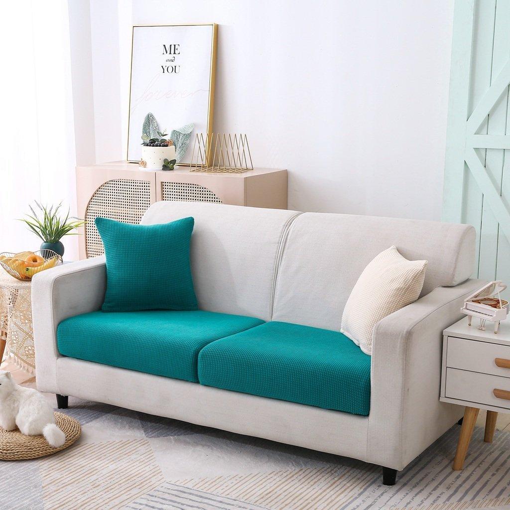 Sofa Cushion Cover - Narrow Jacquard - Bondi Blue - The Sofa Cover Crafter 