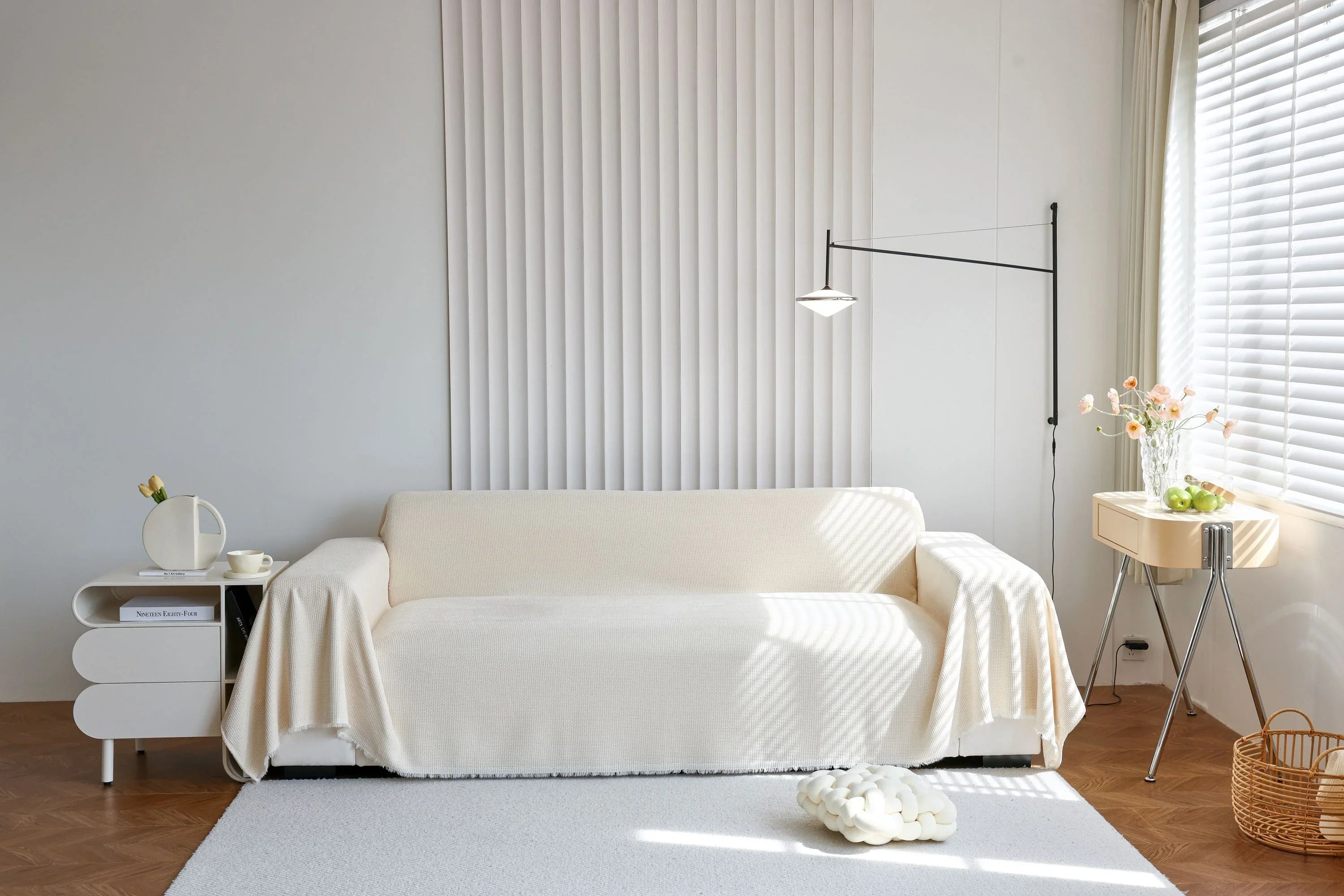 Sofa Throw - Coveri - Beige - The Sofa Cover Crafter 