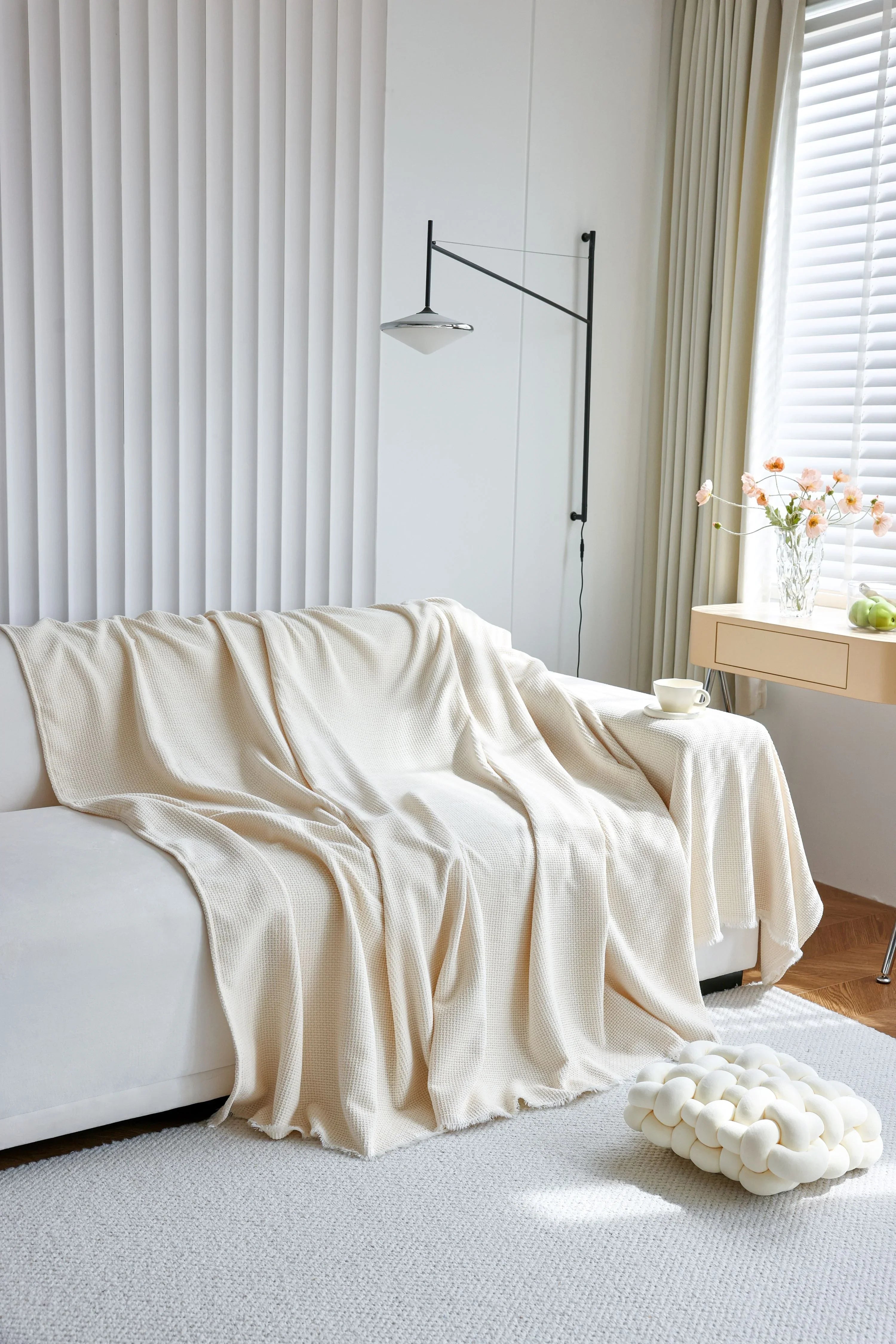 Sofa Throw - Coveri - Beige - The Sofa Cover Crafter 