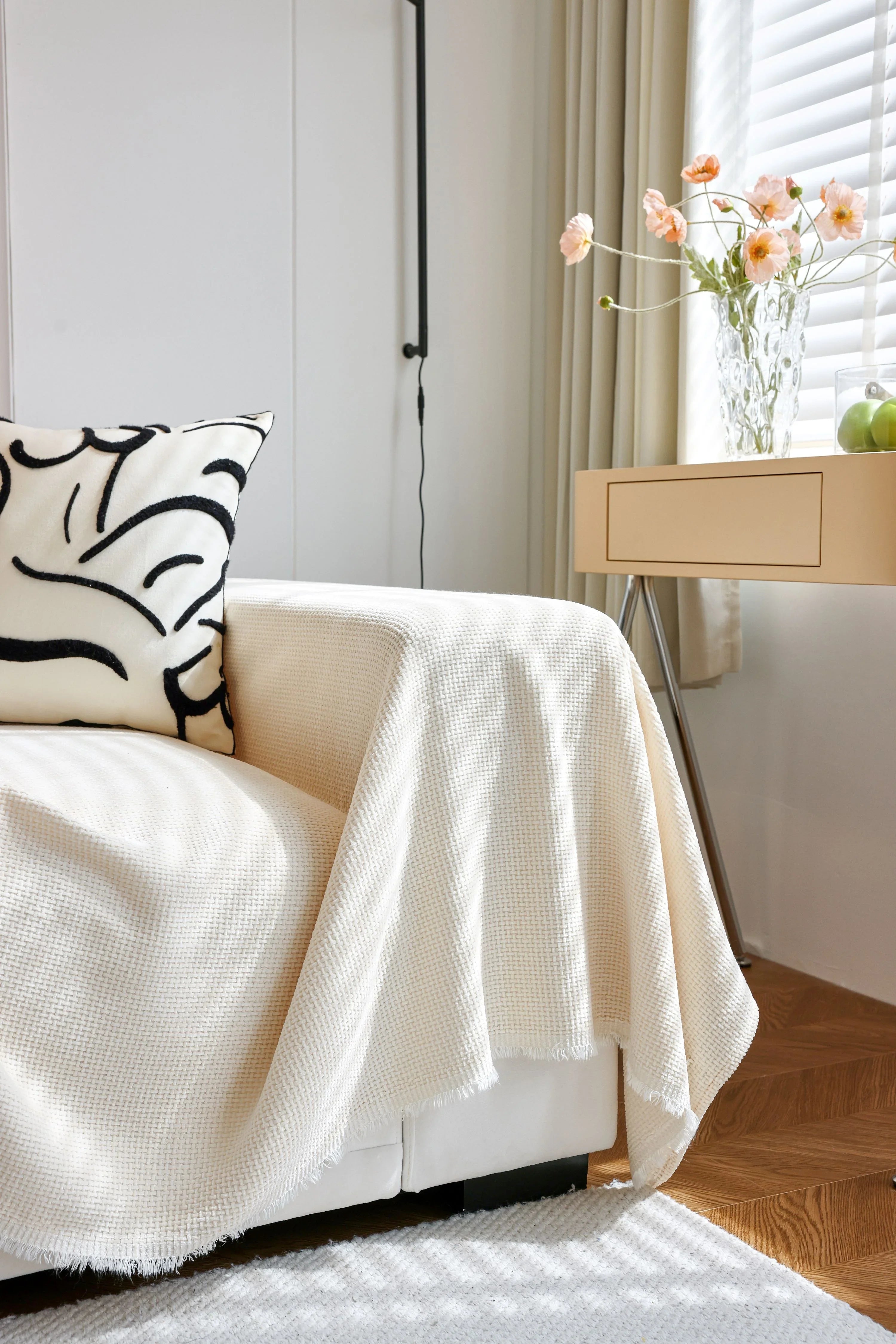 Sofa Throw - Coveri - Beige - The Sofa Cover Crafter 