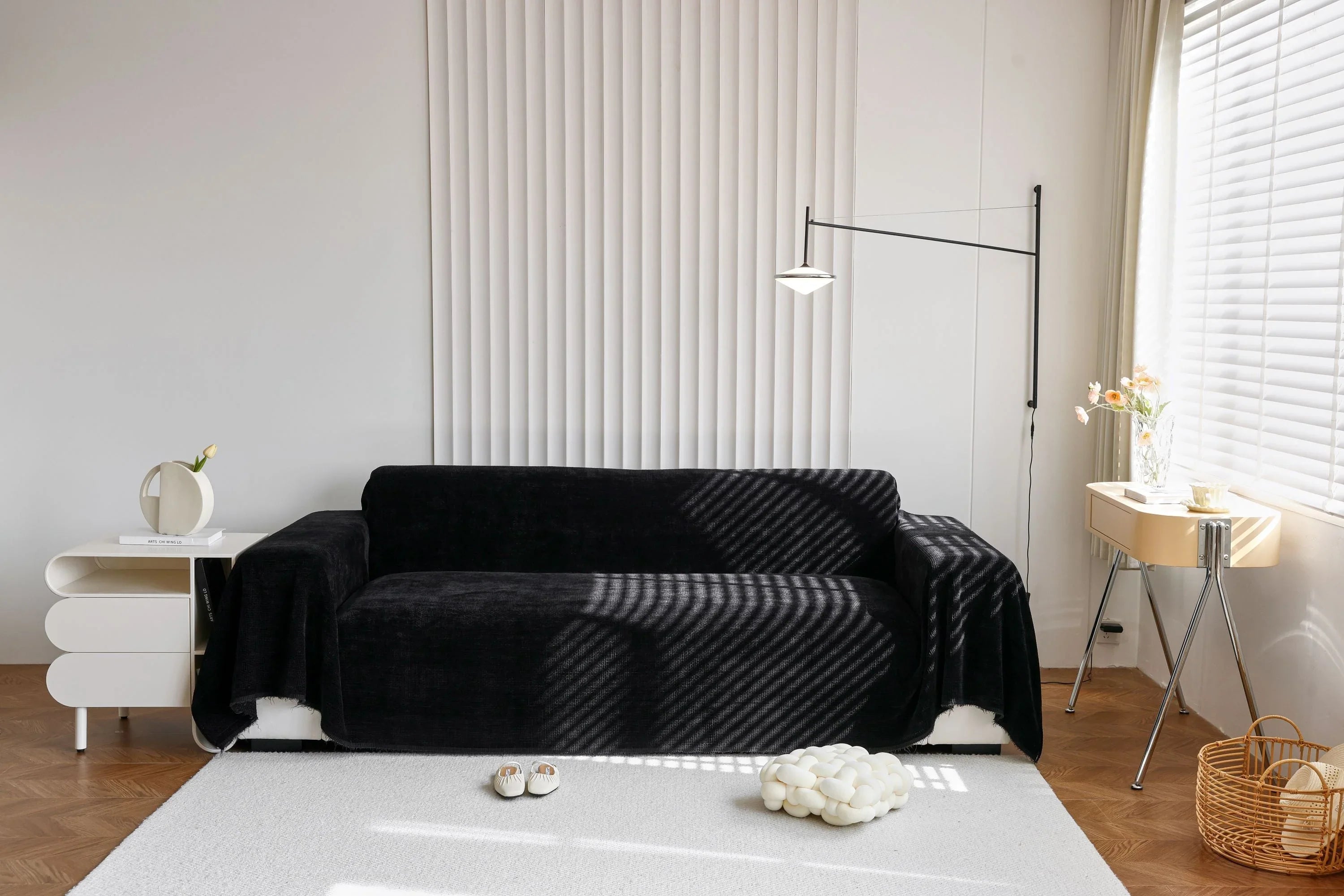 Sofa Throw - Coveri - Black - The Sofa Cover Crafter 