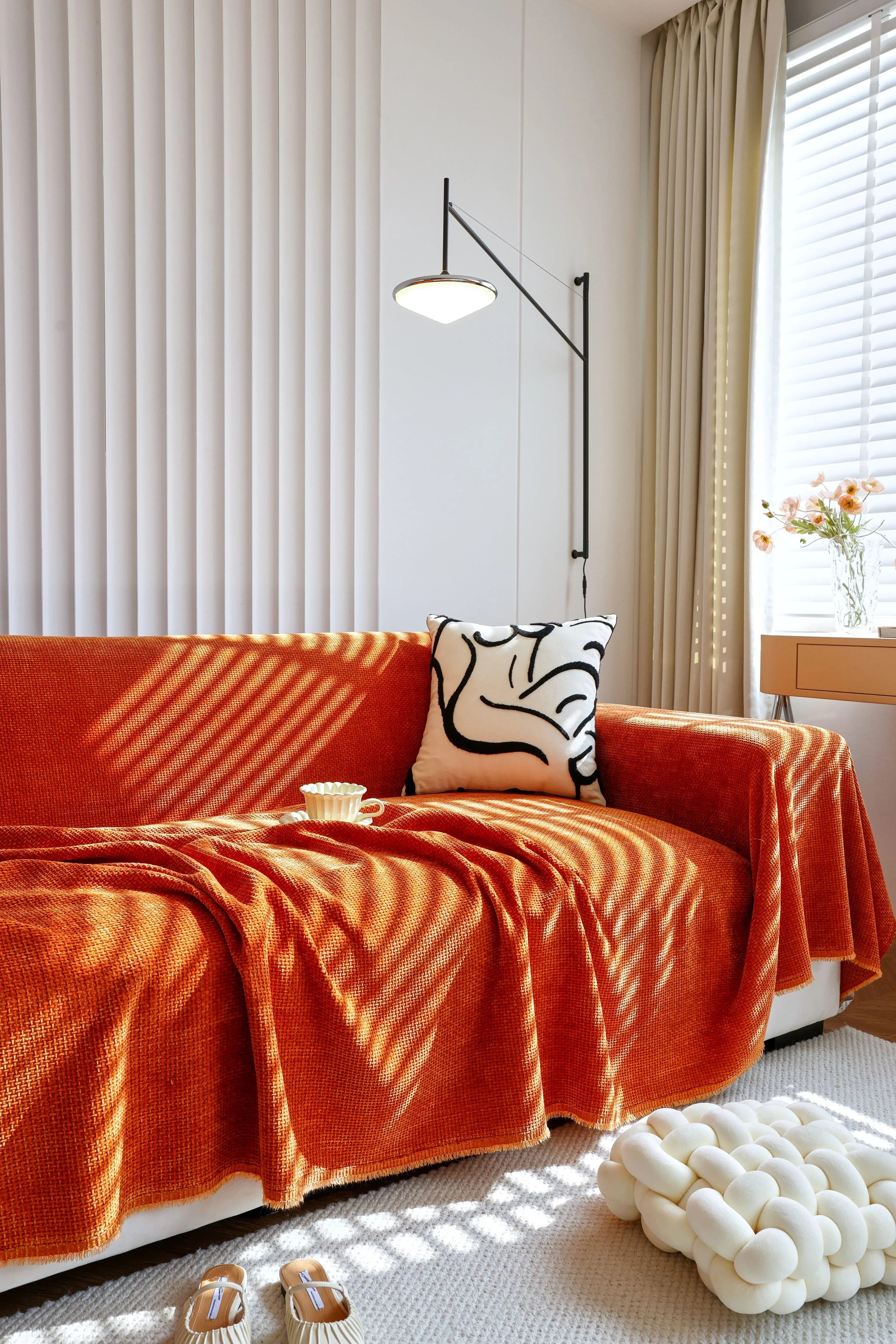 Sofa Throw - Coveri - Caramel - The Sofa Cover Crafter 