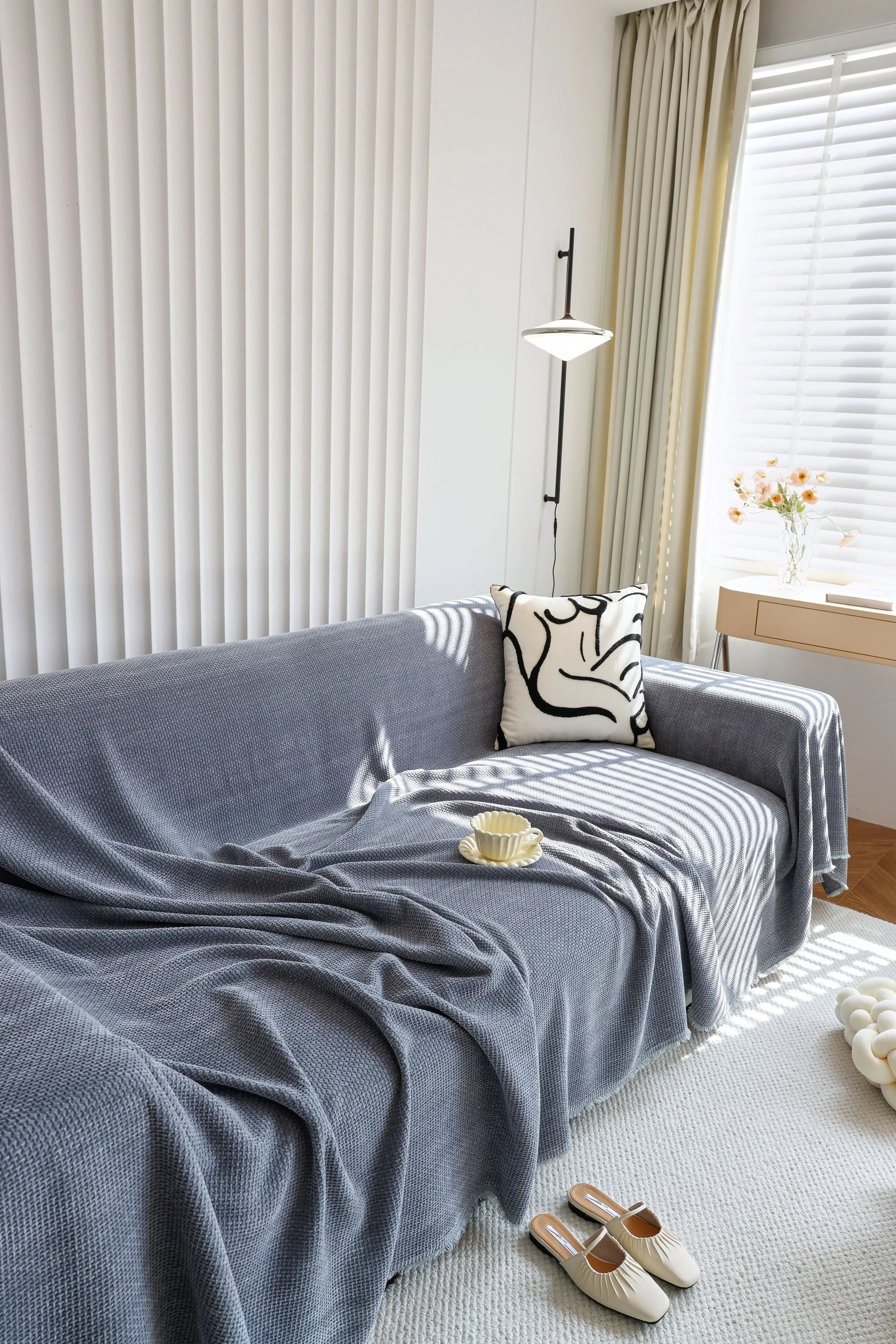 Sofa Throw - Coveri - Dark Gray - The Sofa Cover Crafter 