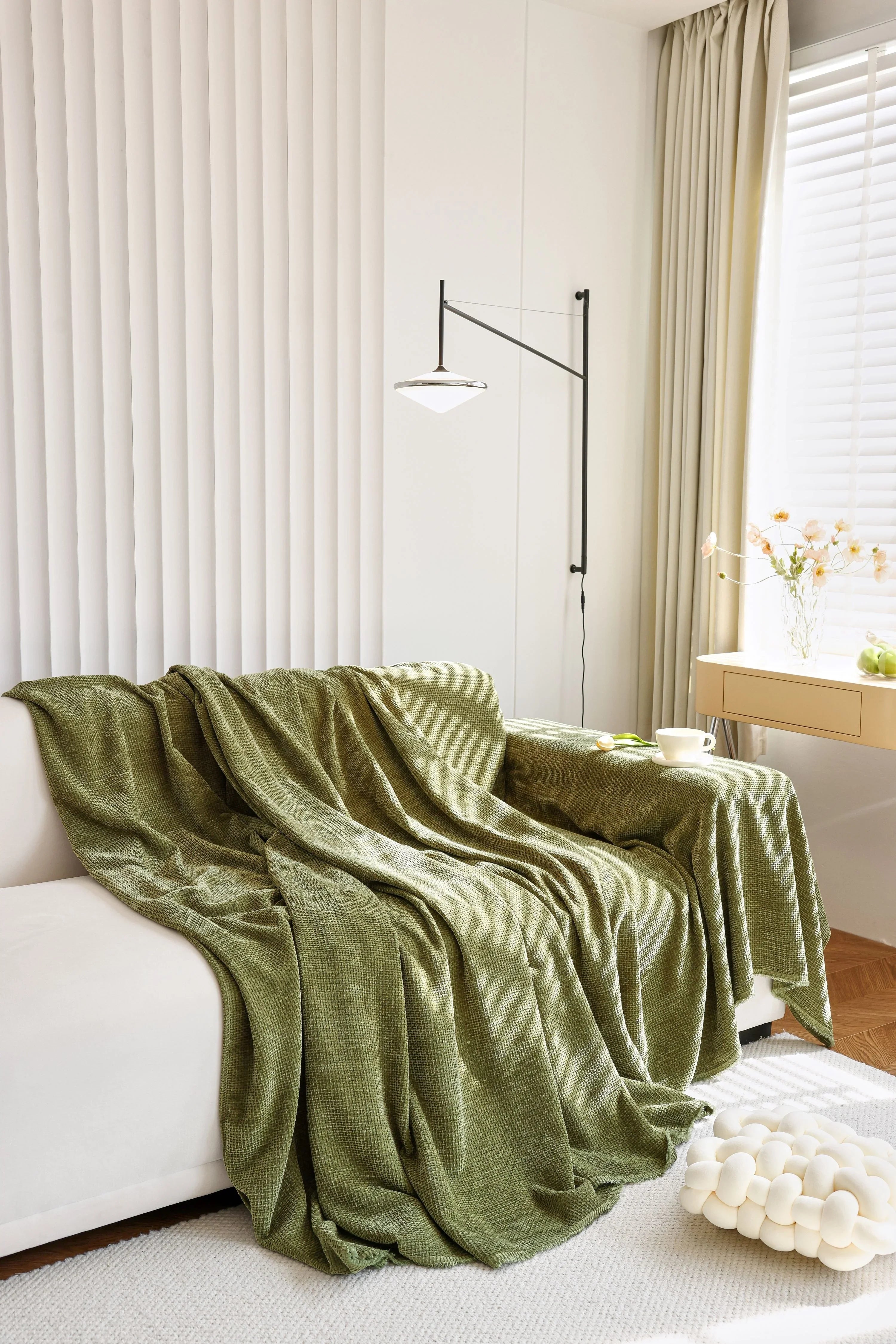 Sofa Throw - Coveri - Green Tea - The Sofa Cover Crafter 