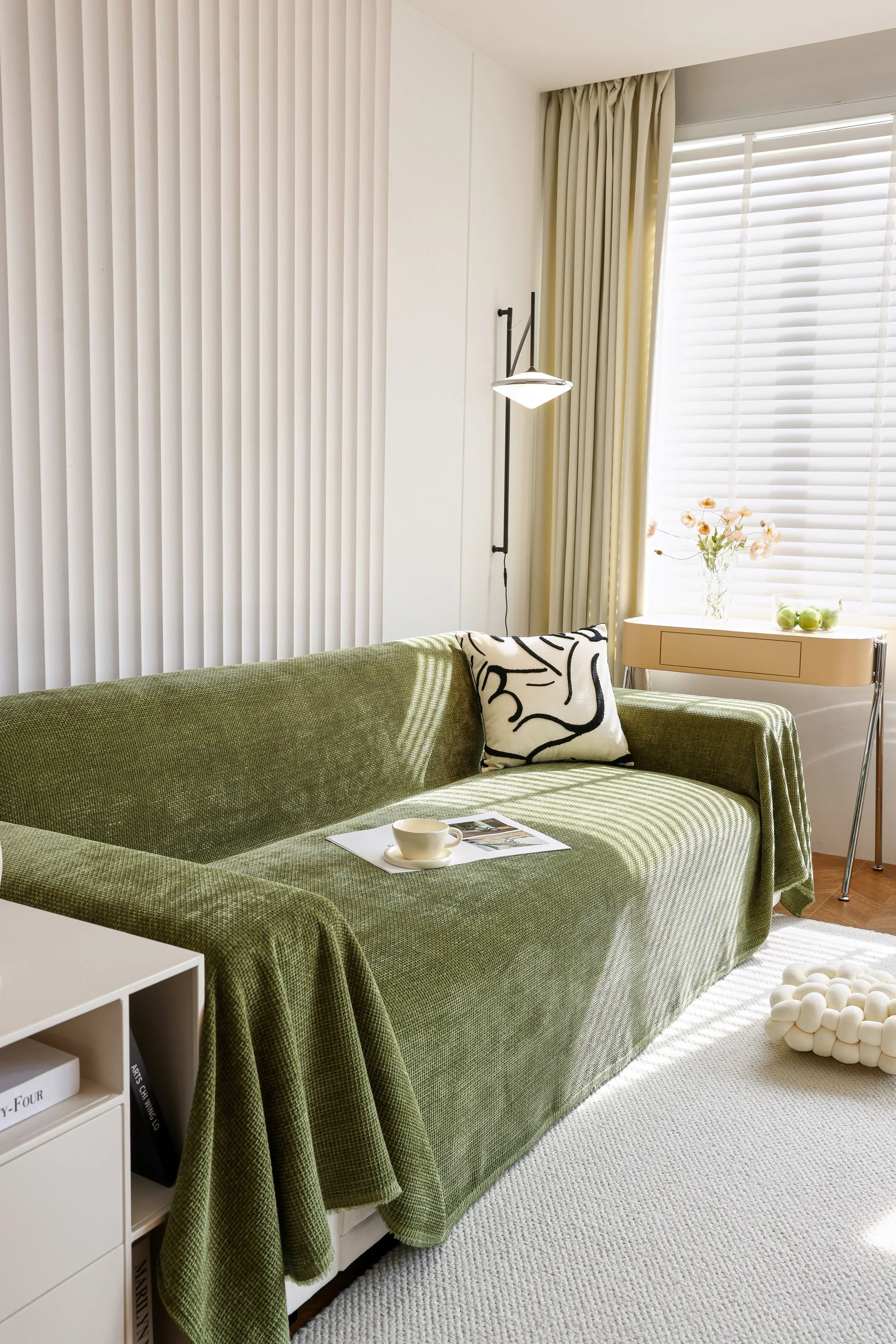 Sofa Throw - Coveri - Green Tea - The Sofa Cover Crafter 