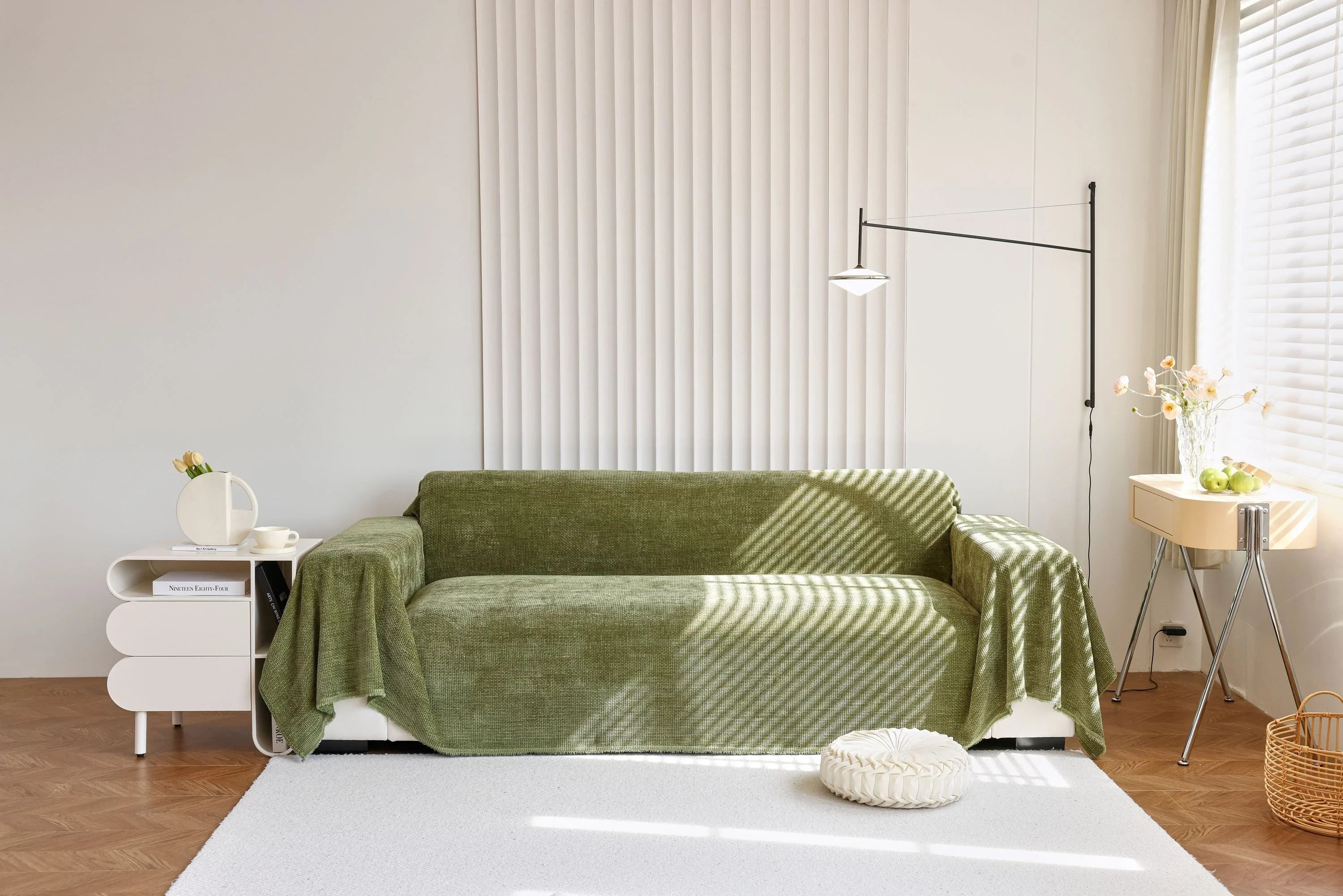 Sofa Throw - Coveri - Green Tea - The Sofa Cover Crafter 