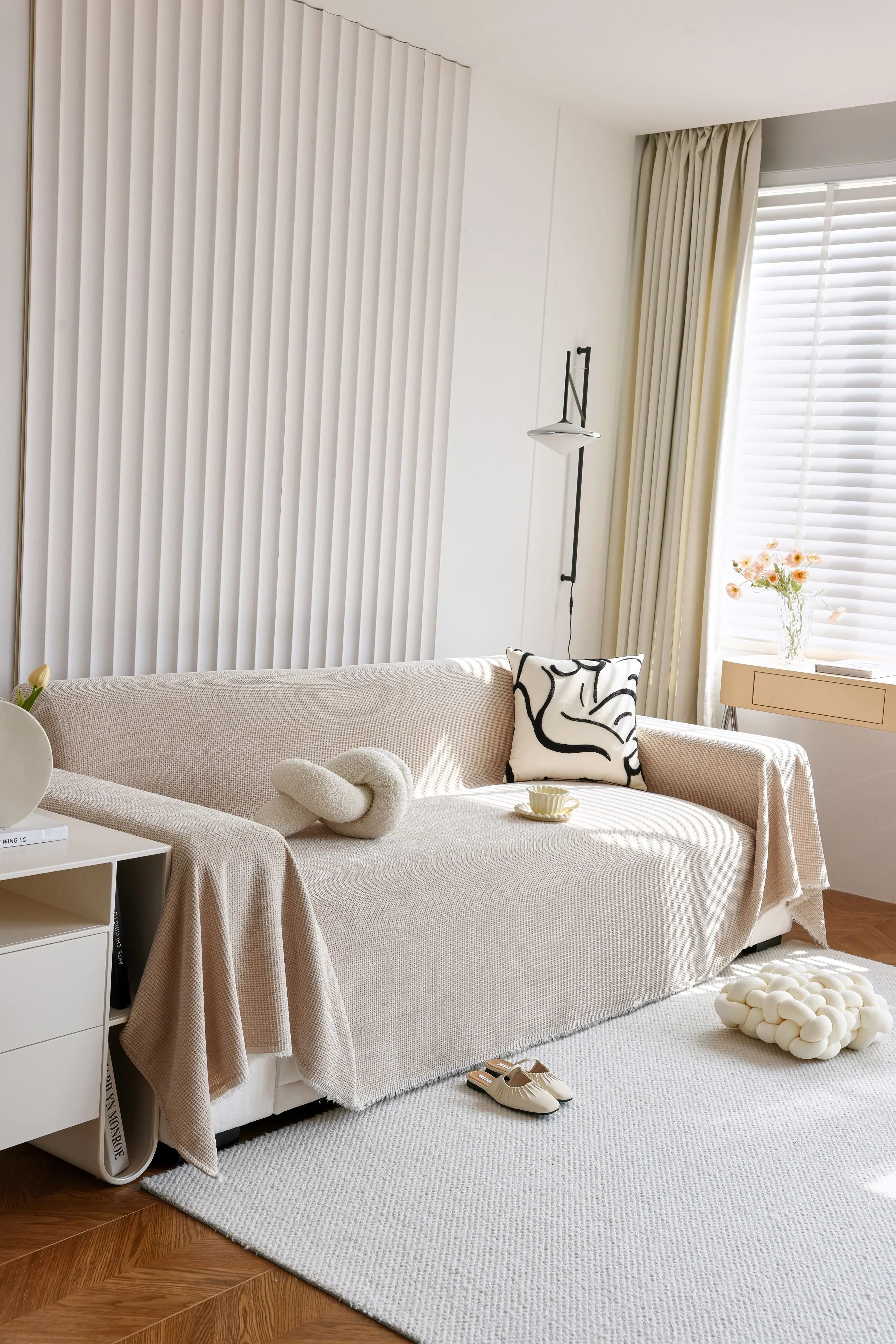 Sofa Throw - Coveri - Khaki - The Sofa Cover Crafter 