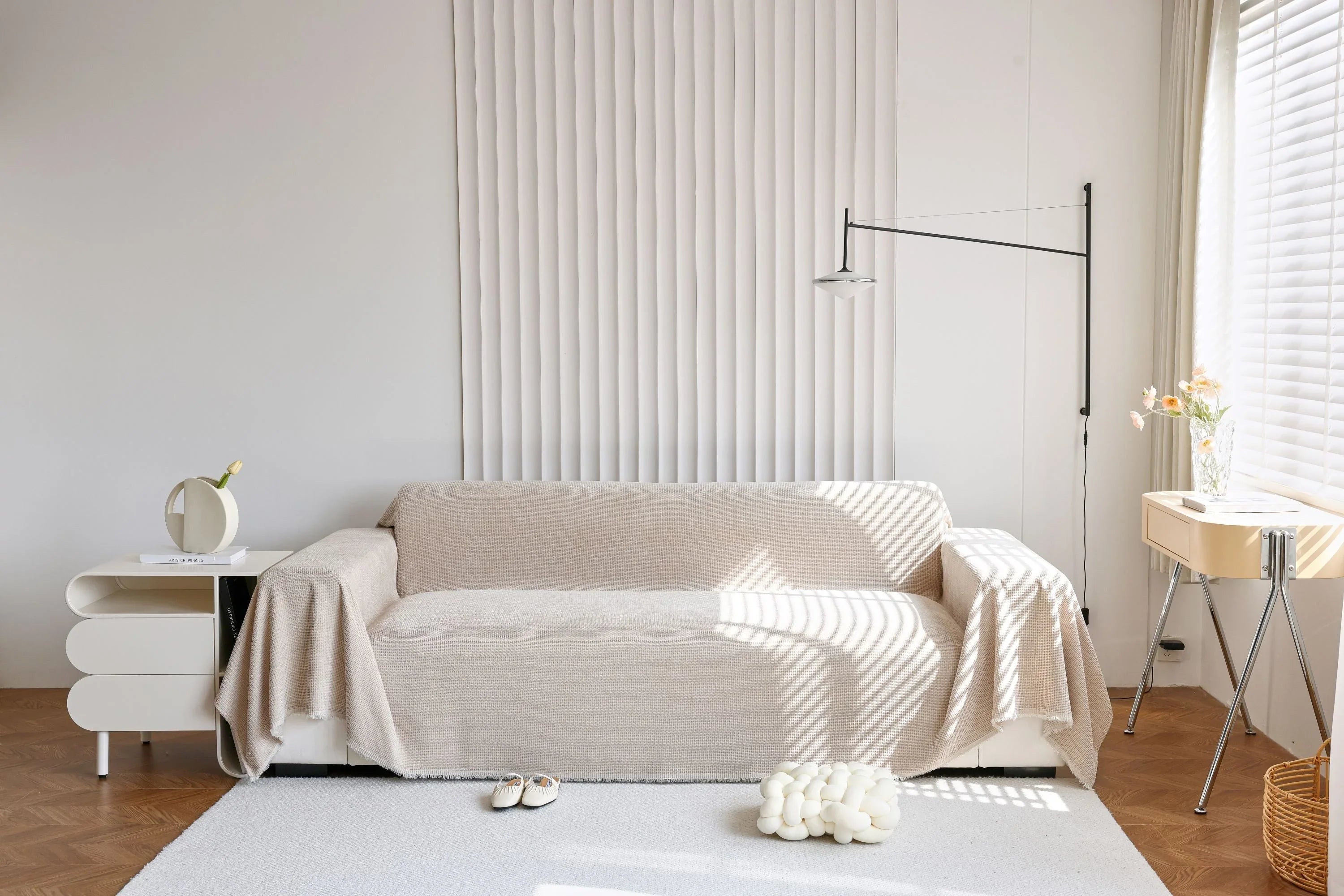 Sofa Throw - Coveri - Khaki - The Sofa Cover Crafter 