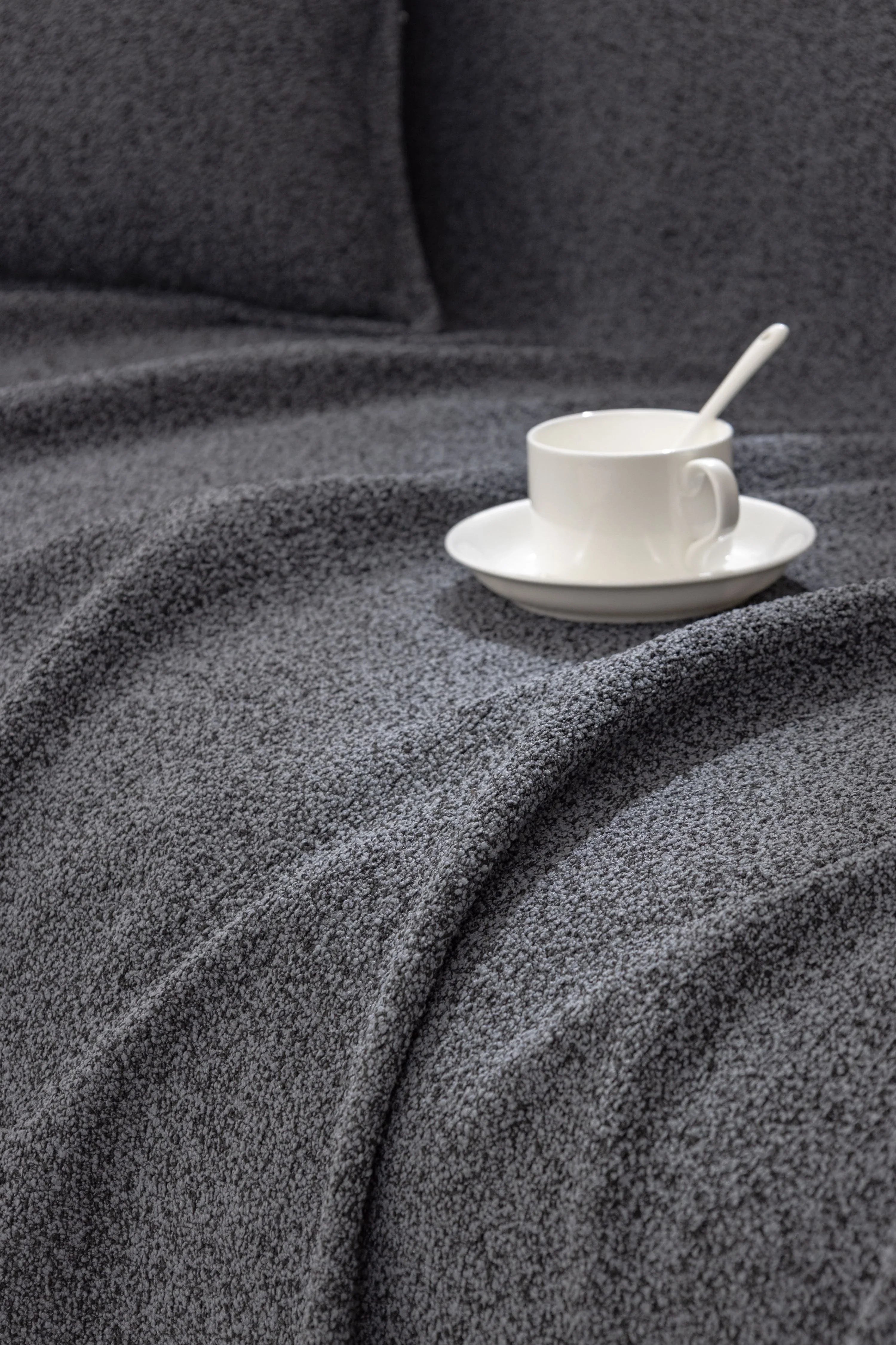 Sofa Throw - Pixlane - Dark Gray - The Sofa Cover Crafter 