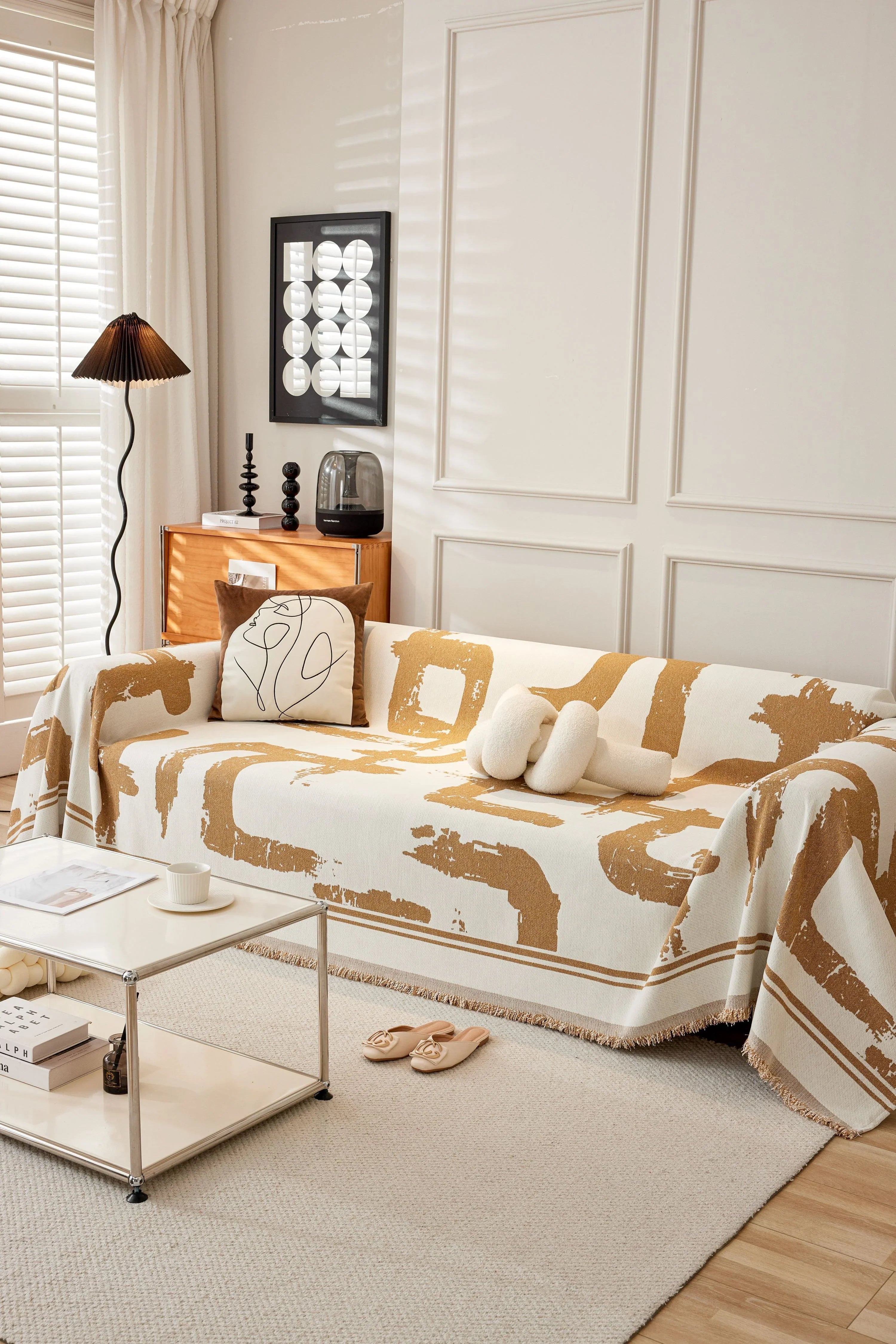 Sofa Throw - Skymoore - Khaki - The Sofa Cover Crafter 