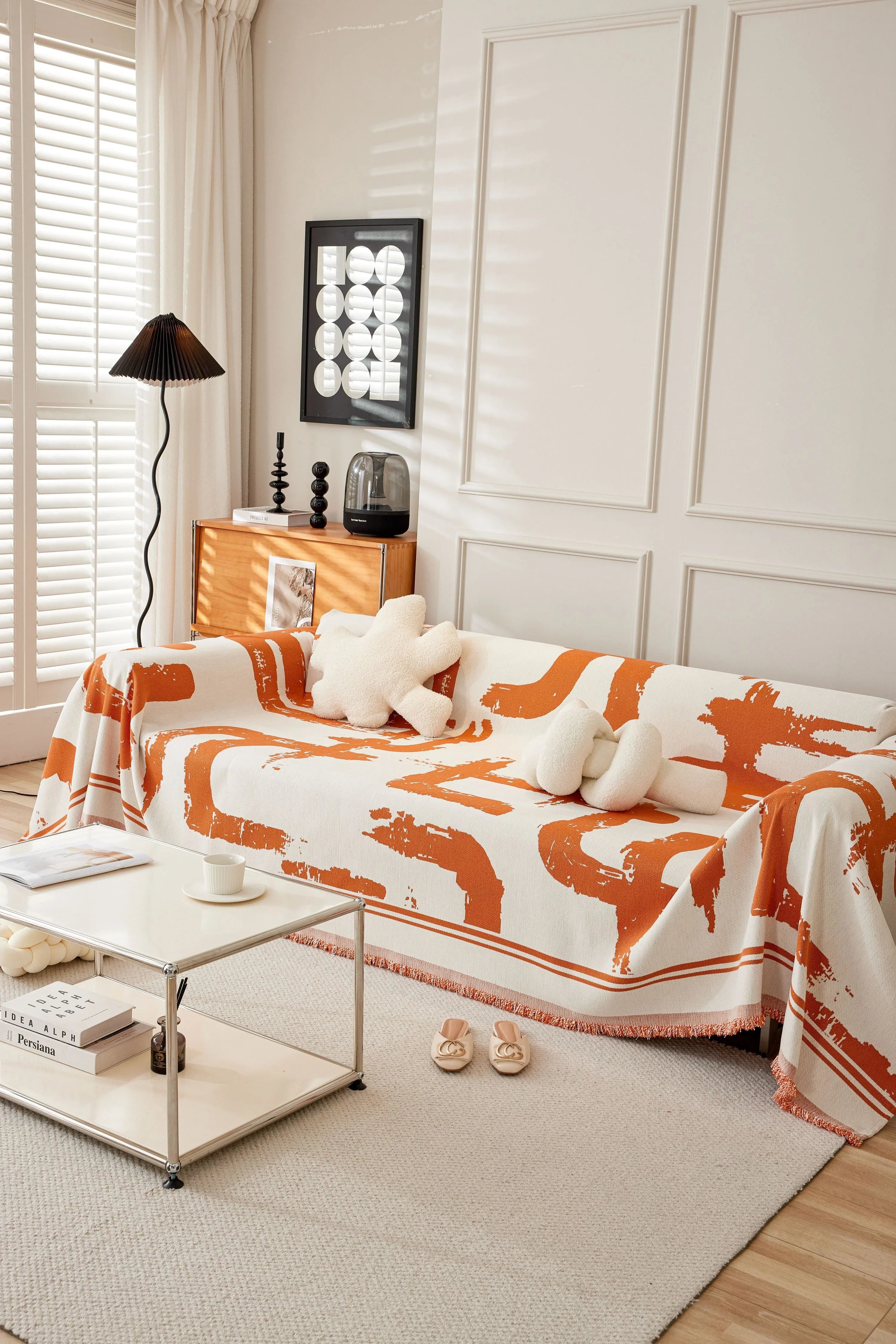 Sofa Throw - Skymoore - Orange - The Sofa Cover Crafter 