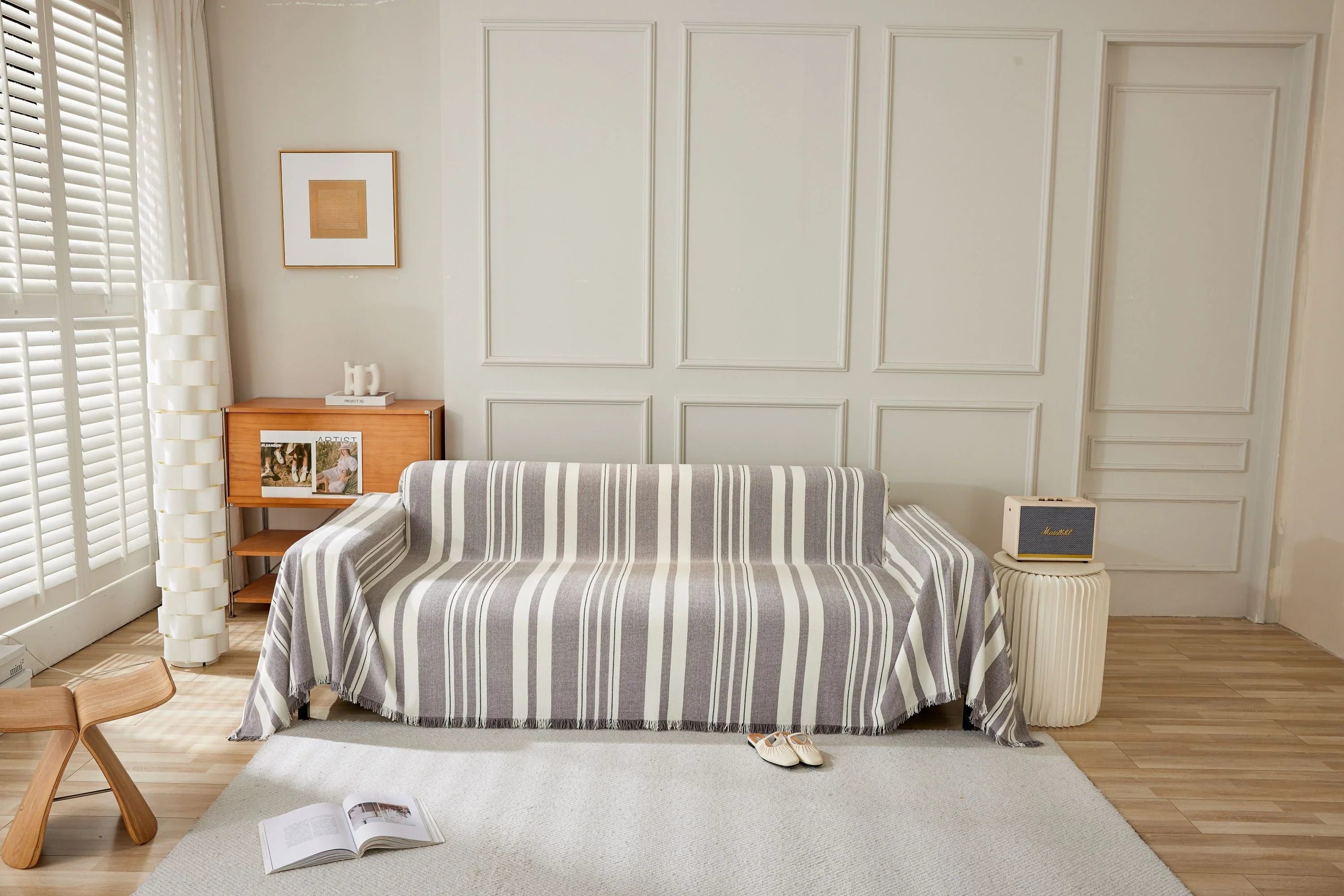 Sofa Throw - Striniara - Cross Brown - The Sofa Cover Crafter 