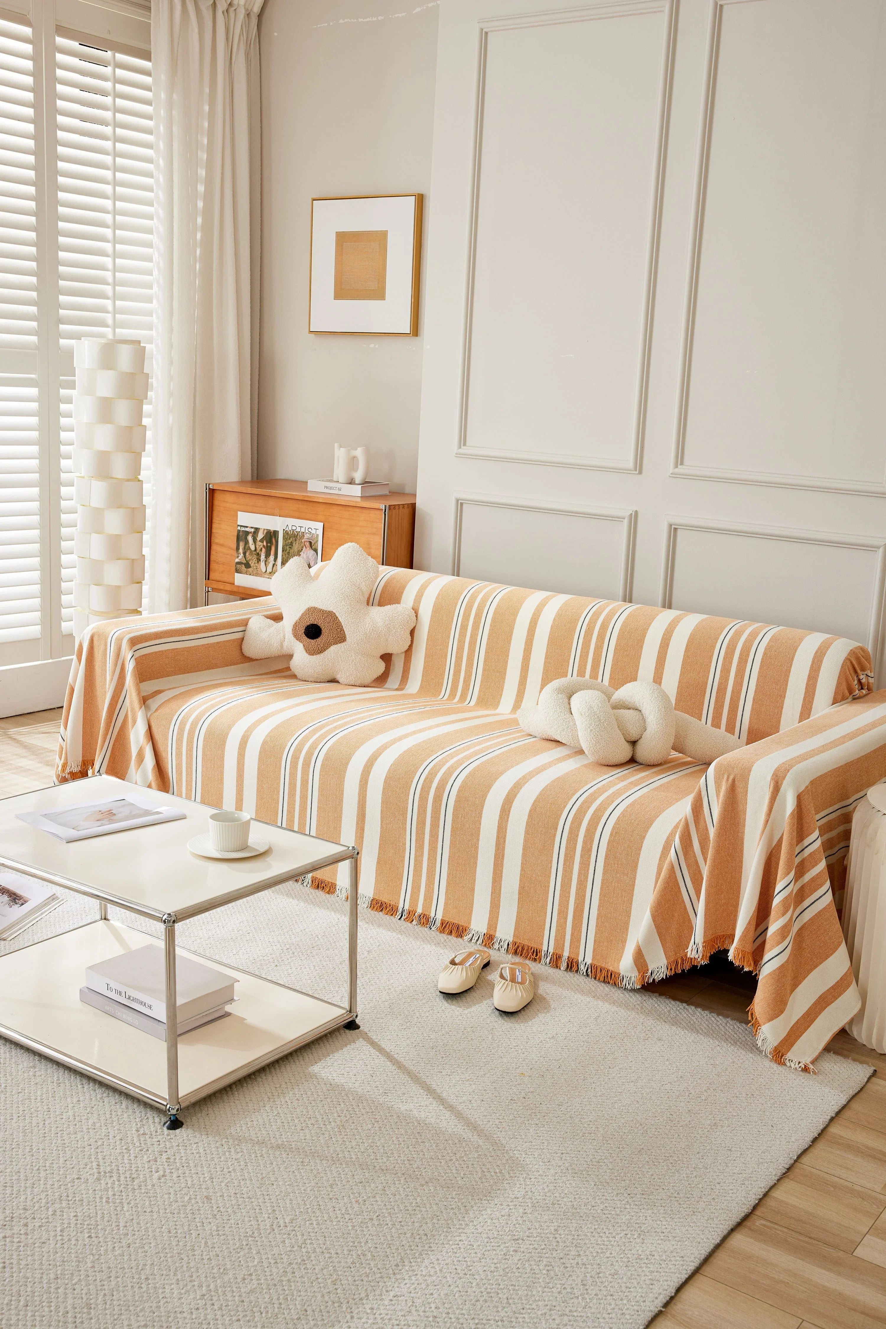 Sofa Throw - Striniara - Cross Orange - The Sofa Cover Crafter 